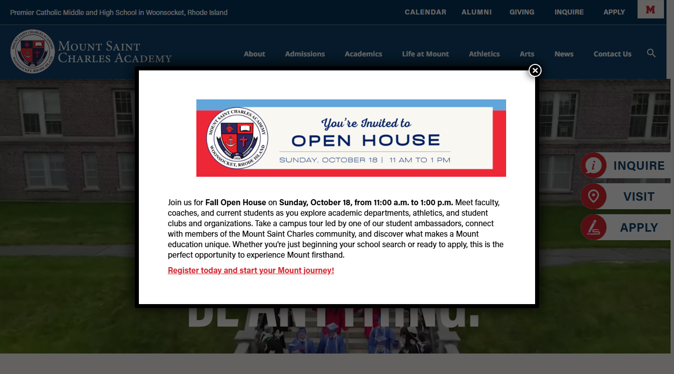 Website screenshot for Bell Tower Theater