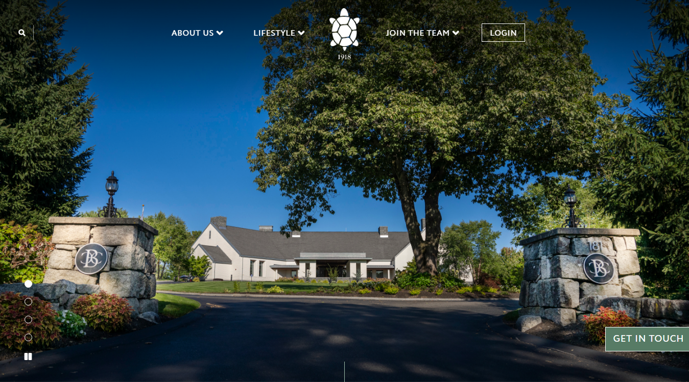 Website screenshot for Belmont Country Club
