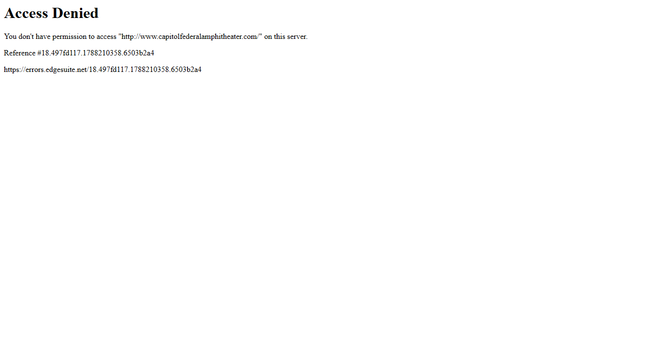Website screenshot for Capitol Federal Amphitheater