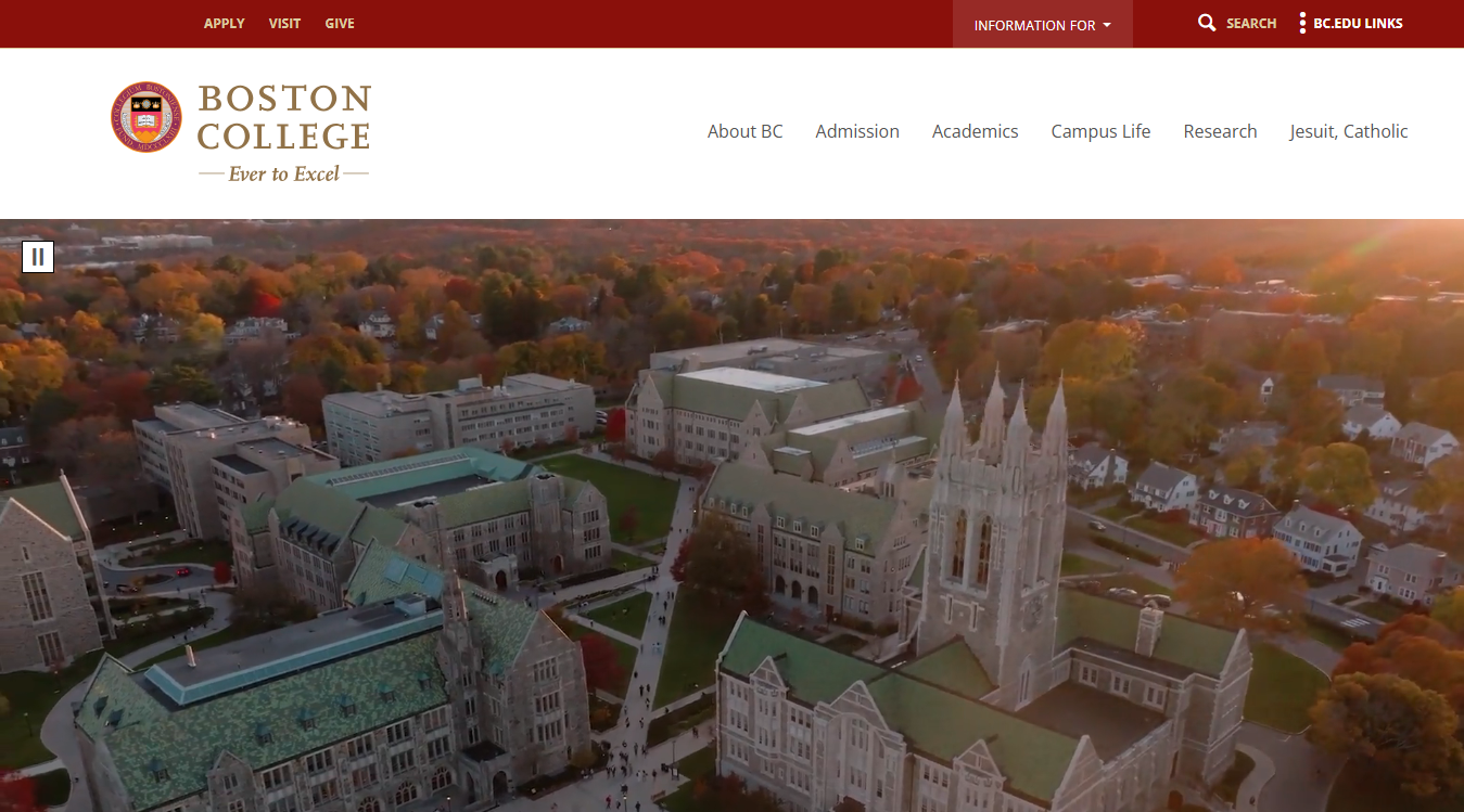 Website screenshot for Conte Forum