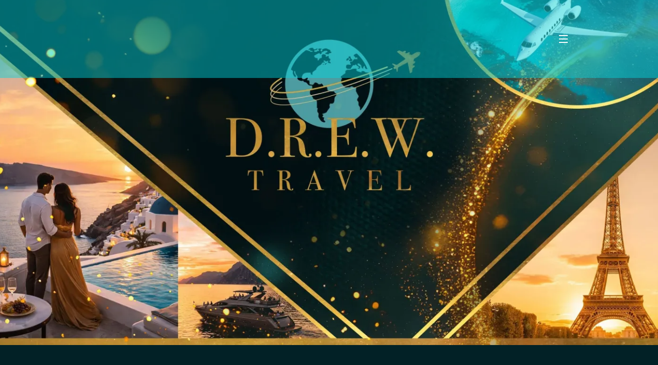 Website screenshot for D.R.E.W. Travel Agency
