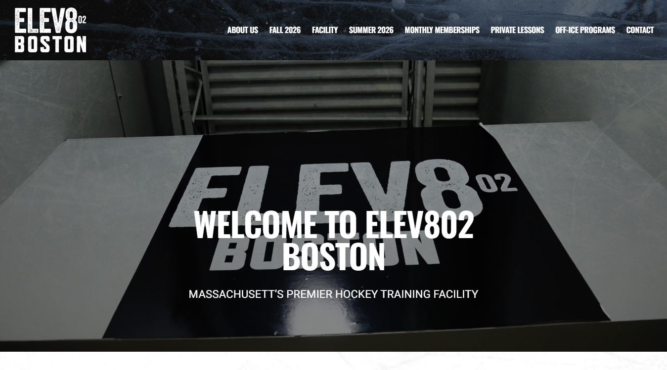 Website screenshot for Elev802 Boston
