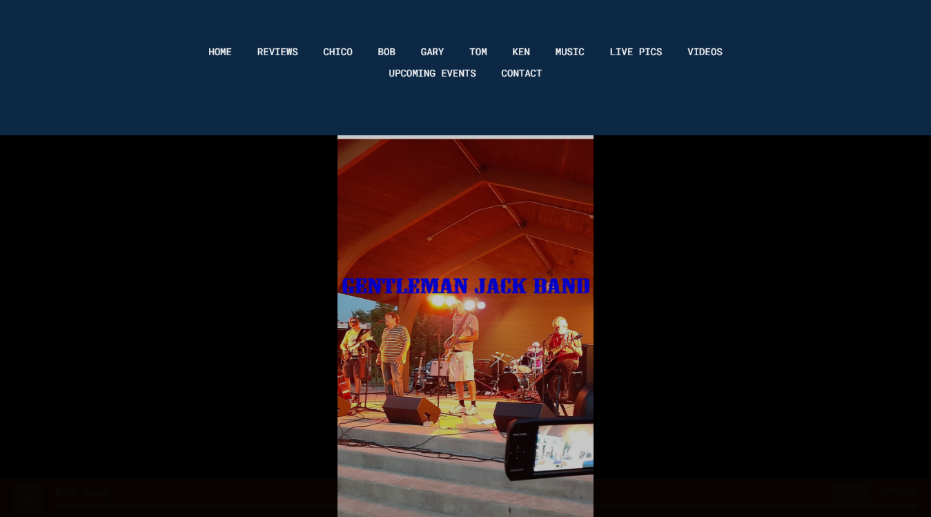 Website screenshot for Gentleman Jack Band Holyoke