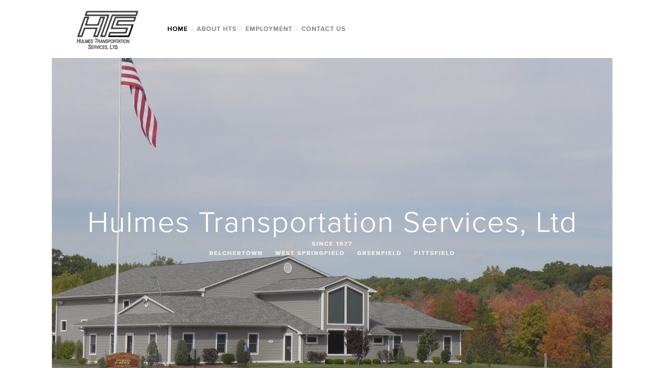 Website screenshot for Hulmes Transportation Services LTD.