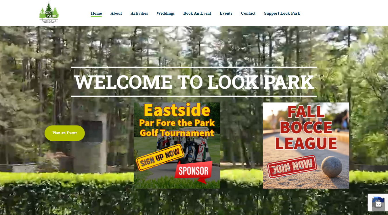 Website screenshot for Look Memorial Park