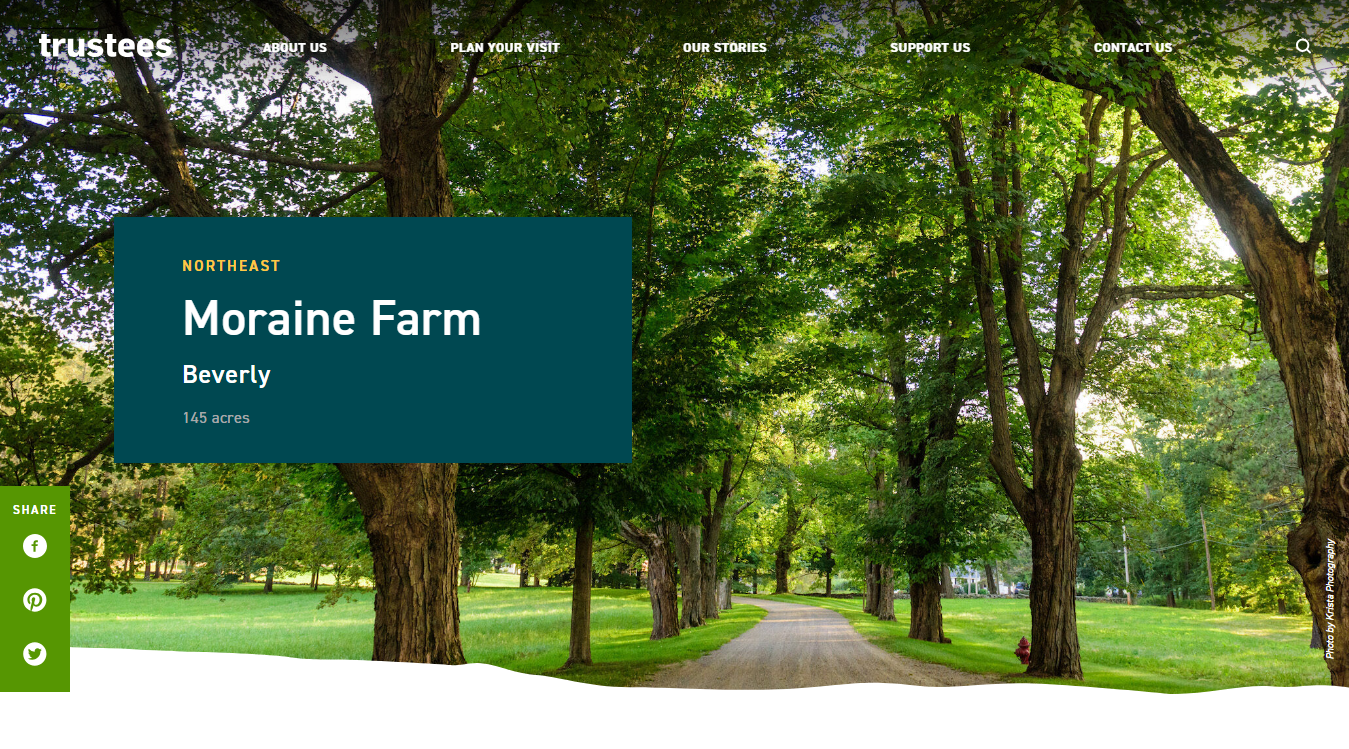 Website screenshot for Moraine Farm