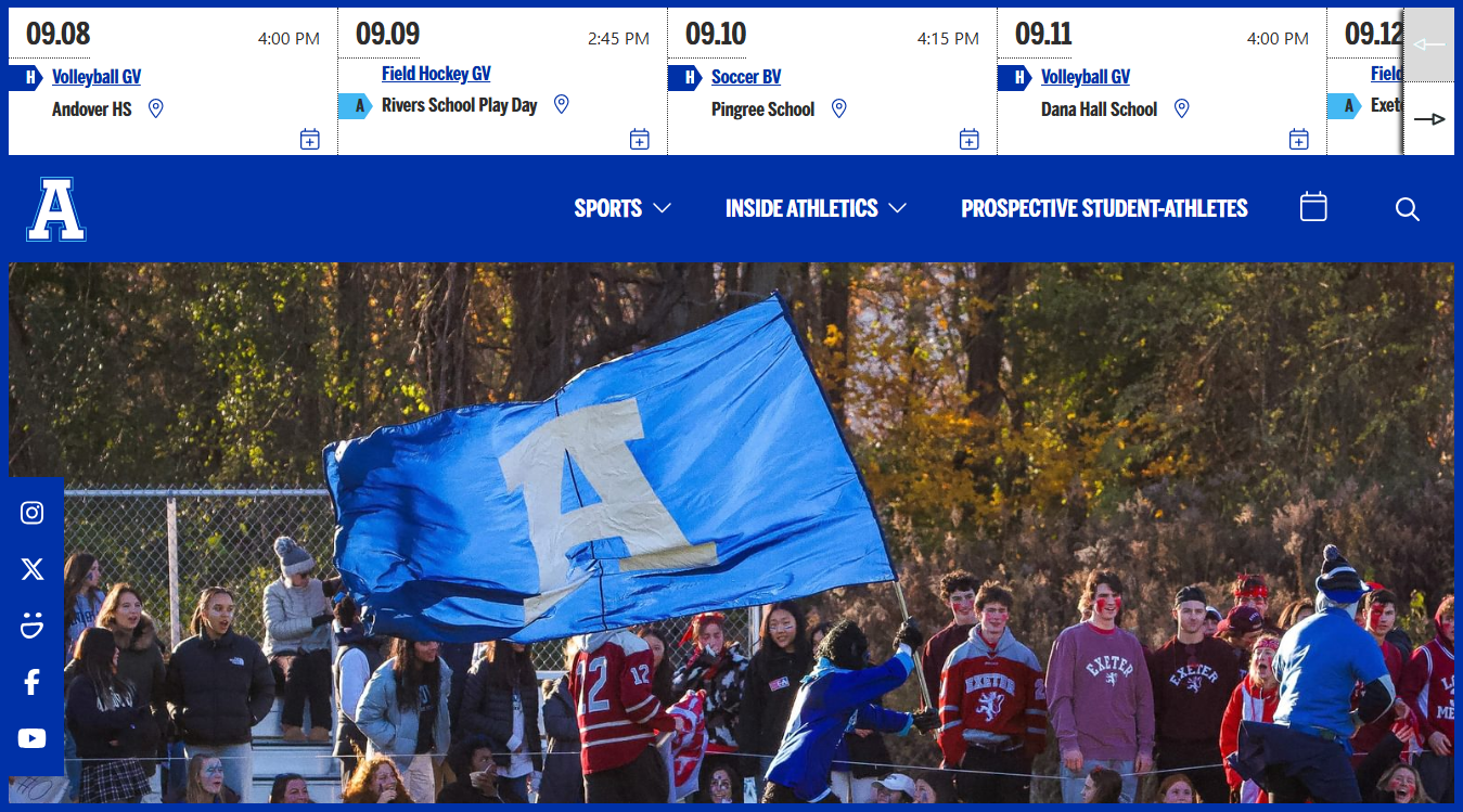 Website screenshot for Phelps Stadium