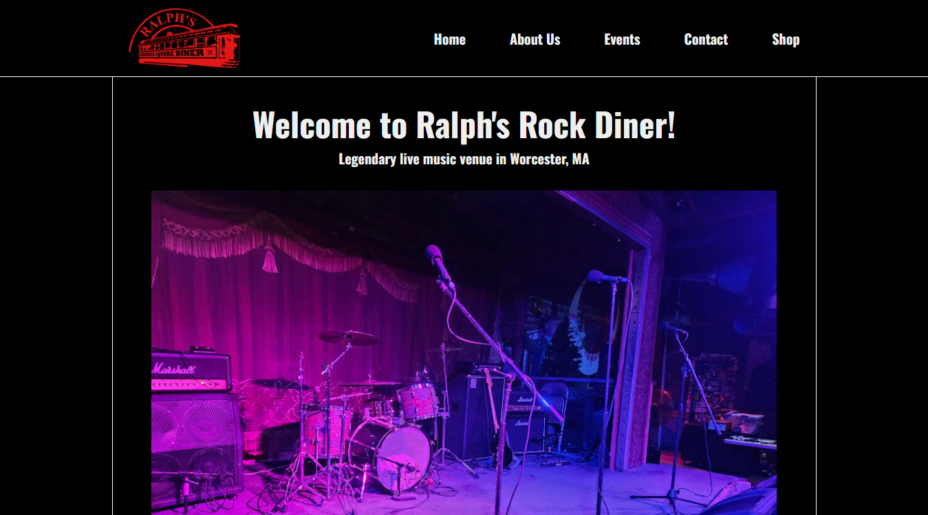 Website screenshot for Ralph's Diner