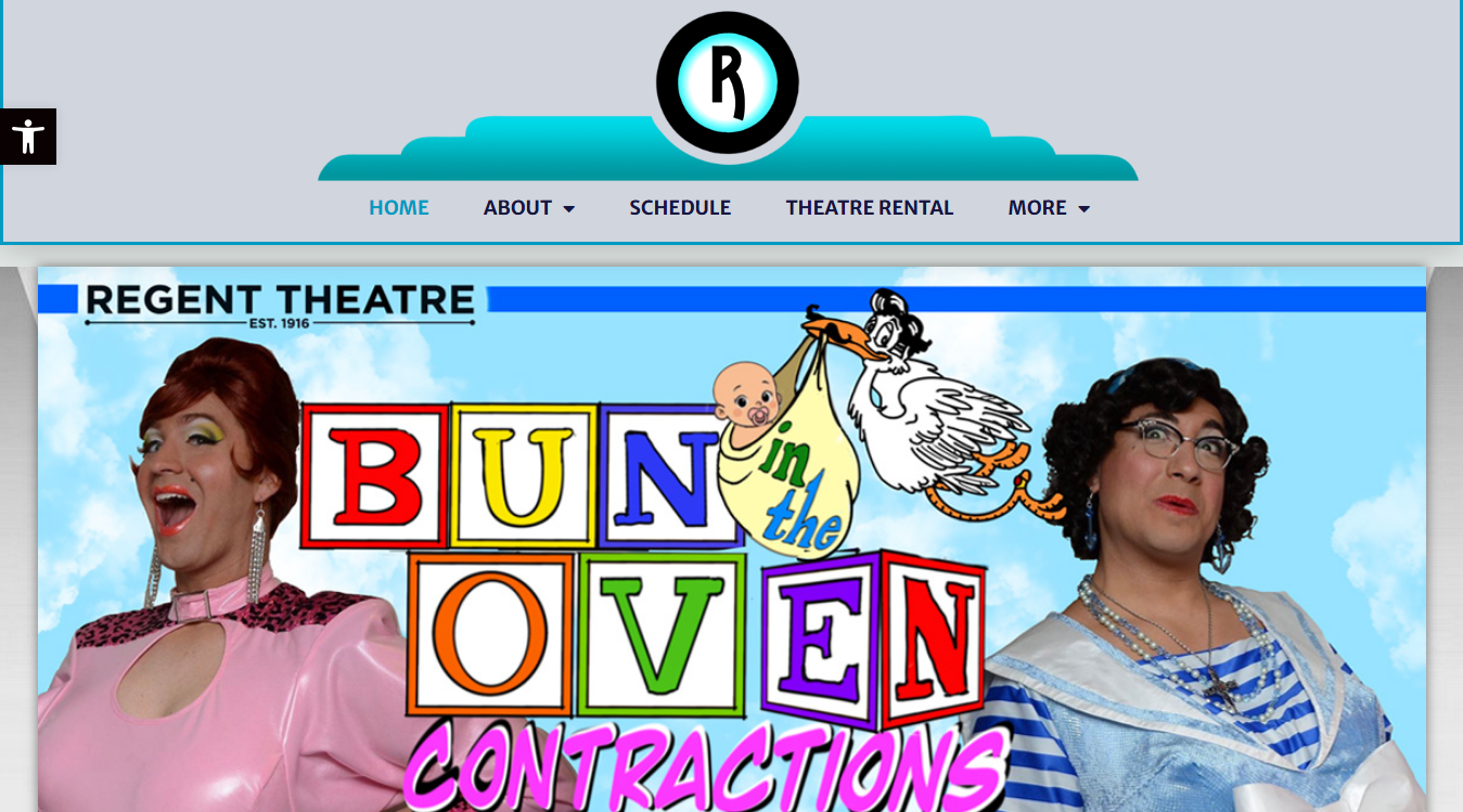 Website screenshot for Regent Theatre
