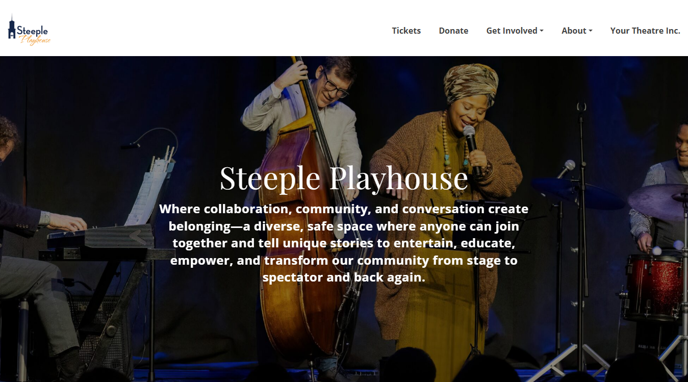 Website screenshot for Steeple Playhouse & Your Theatre, Inc.