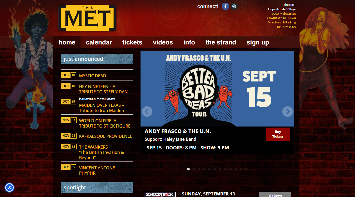 Website screenshot for The Met