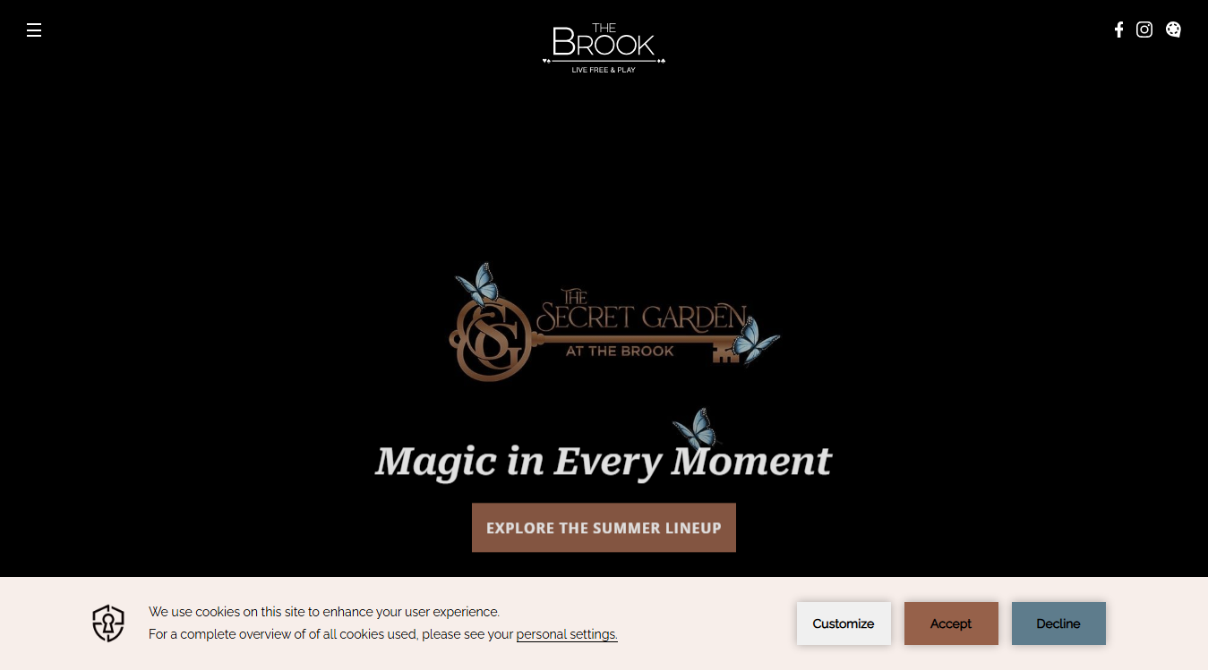 Website screenshot for The Secret Garden