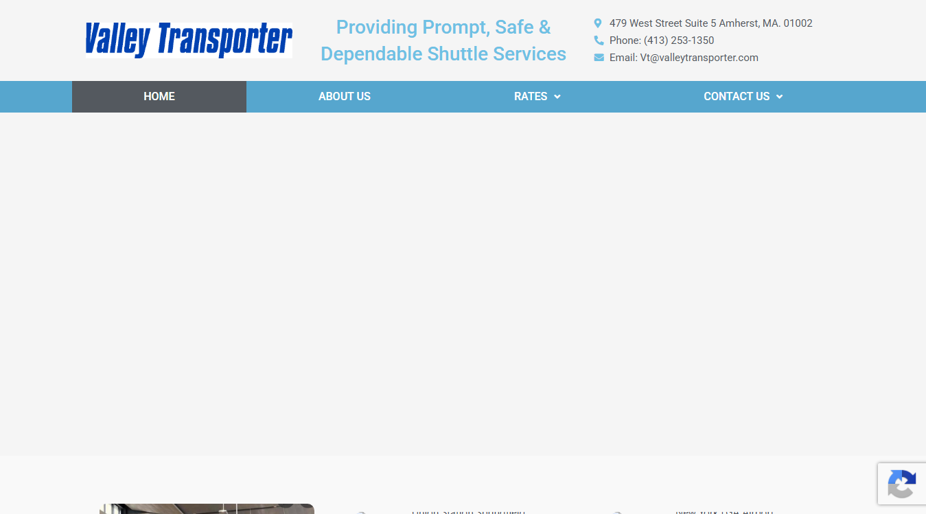Website screenshot for Valley Transporter